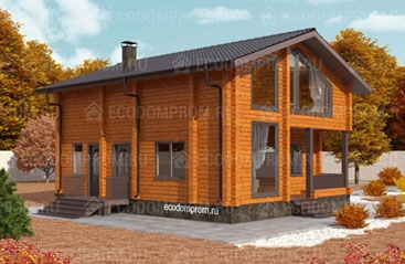 СД-65 Проект дома из бруса 10х8 м.